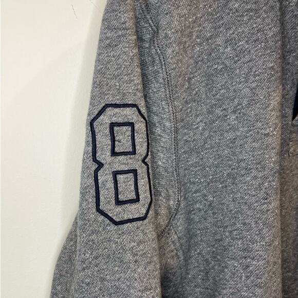 Tommy‎ Hilfiger Mens Gray Zipper Pull Over Size Medium Crest Embroidered - Picture 5 of 9